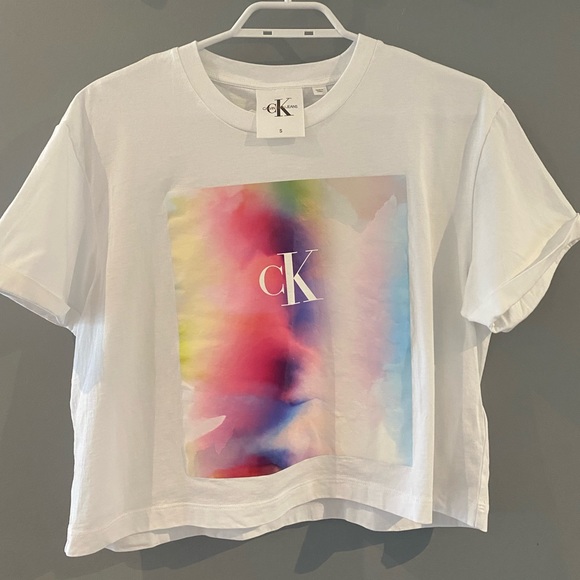 CALVIN KLEIN CROP SHIRT - Picture 1 of 3